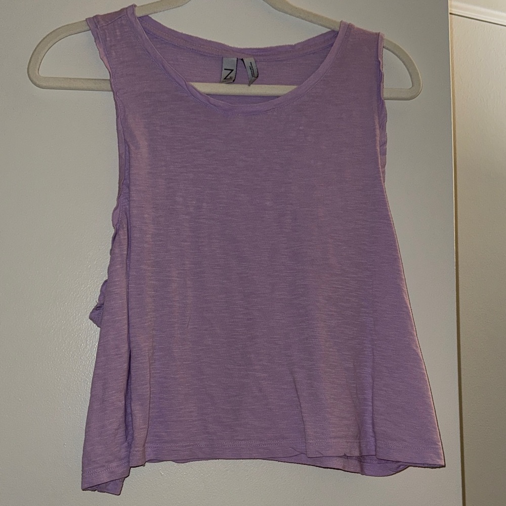 Zella Lavender Scoop Neck Tank Top